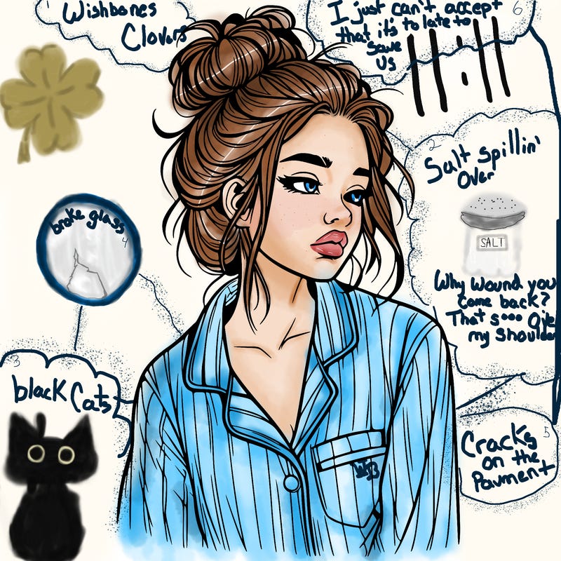 realistic woman with pajamas on and a messy bun