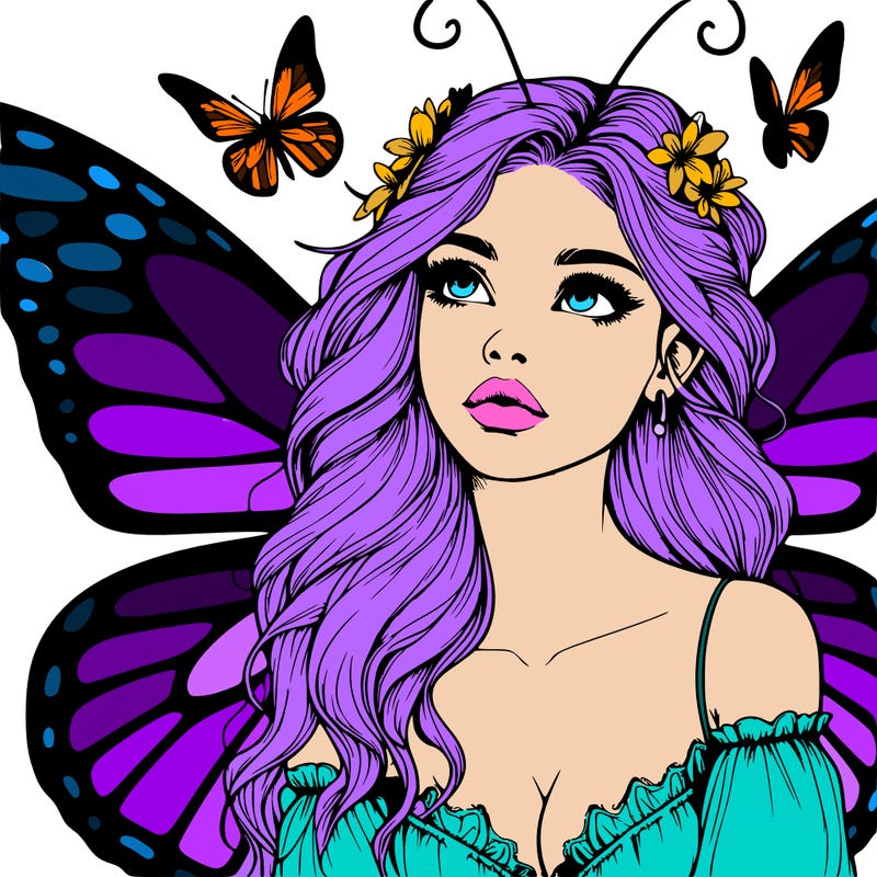 butterfly fairy realistic girl