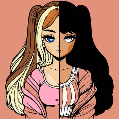 realistic girl split