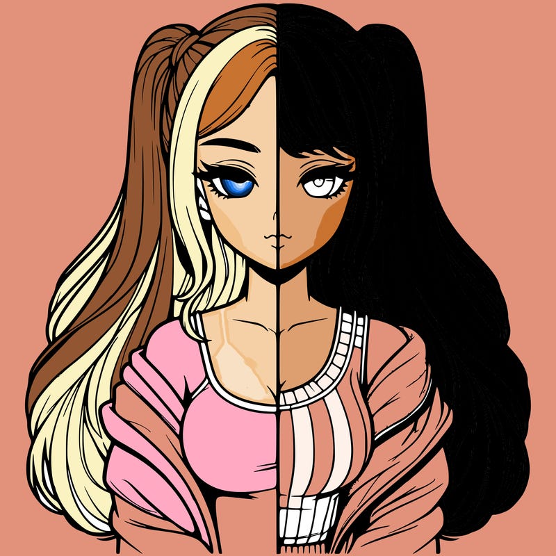 realistic girl split