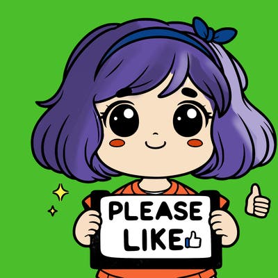 little girl holding plz like sign