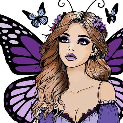 butterfly fairy realistic girl