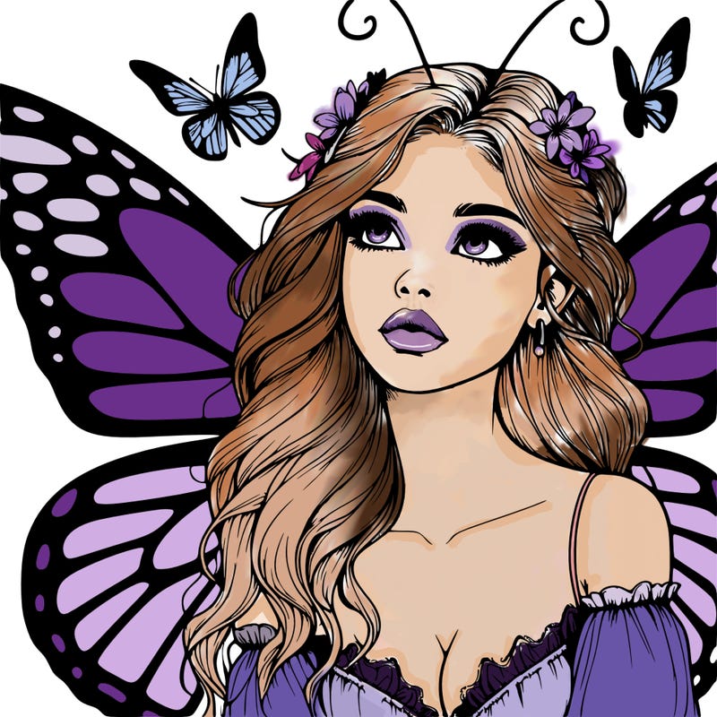 butterfly fairy realistic girl