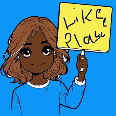 realistic girl holding up a sign