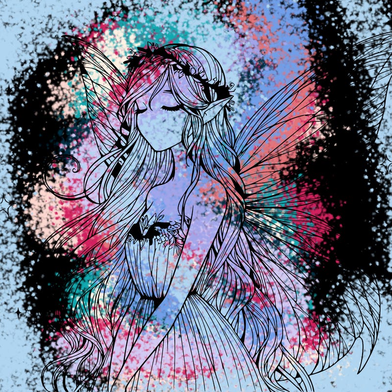 ethereal realistic fairy girl