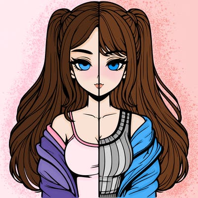 realistic girl split