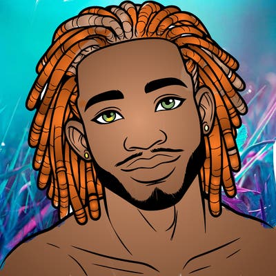 beautiful african american man with dreads