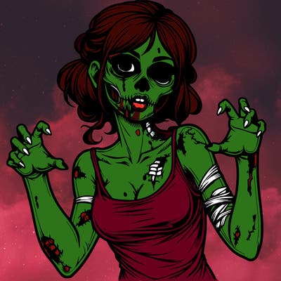 realistic zombie girl