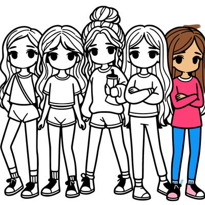 a group of girl's
