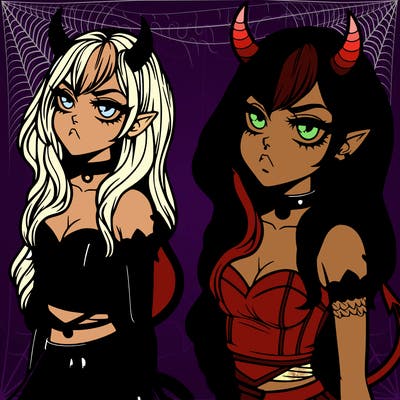 realistic devil girl