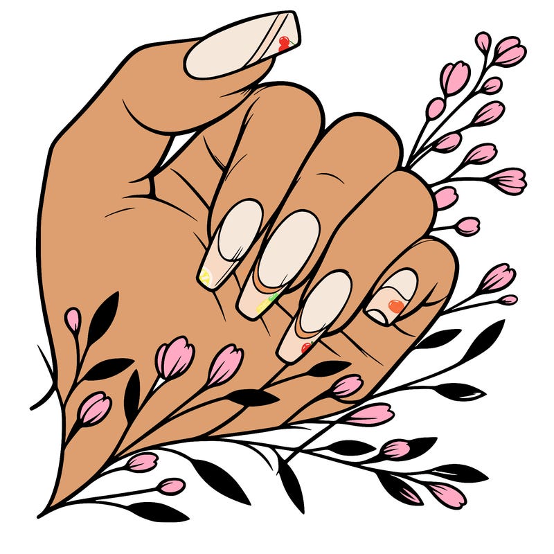 nails with french tip