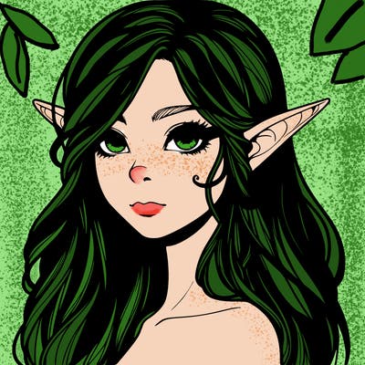 elf girl realistic dark fantasy