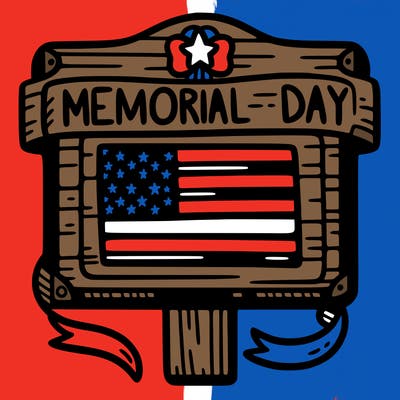 memorial day sign