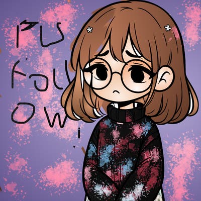 sad girl with glasses in a sweater