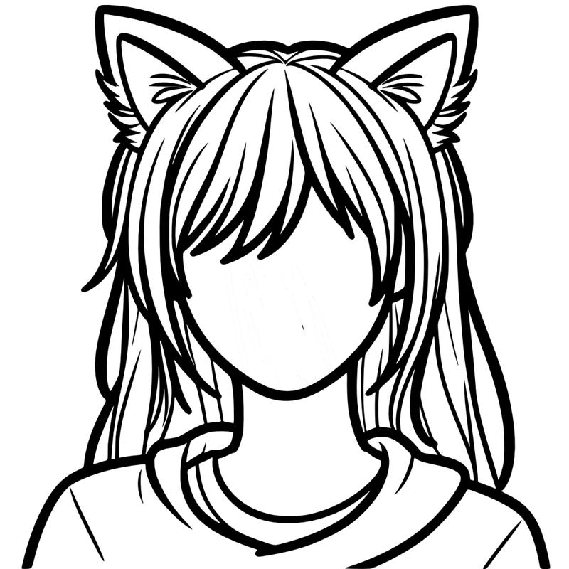 a human with cat ears
