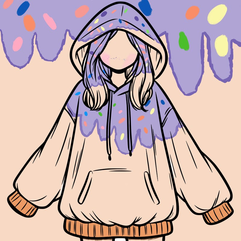 girl in oversized hoodie