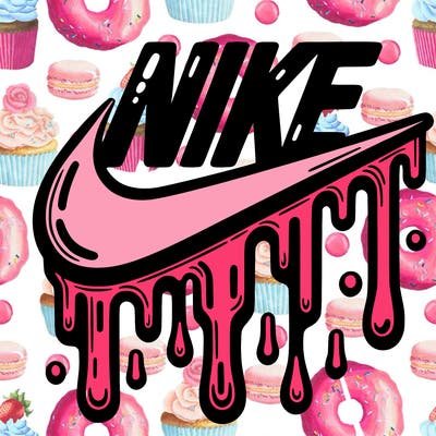 dripping nike logo