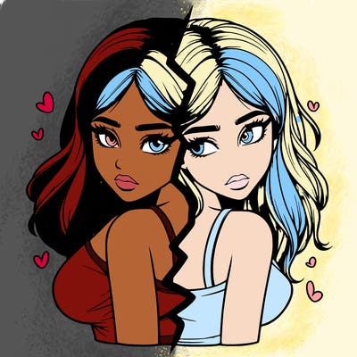 realistic girl split