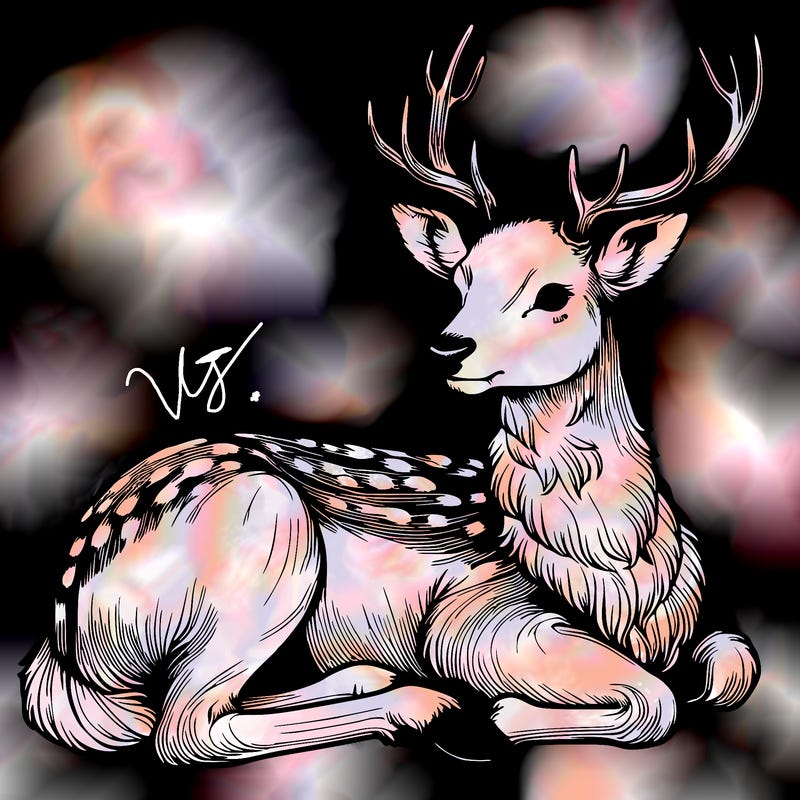 realistic deer with antlers