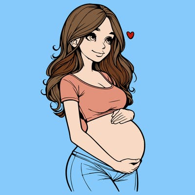 realistic pregnant girl