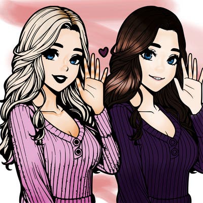 realistic pretty girl waving at her friend