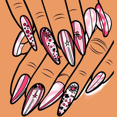 nails with a design