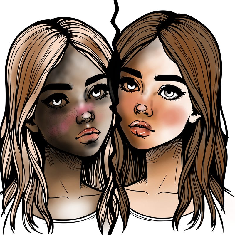 realistic girl split