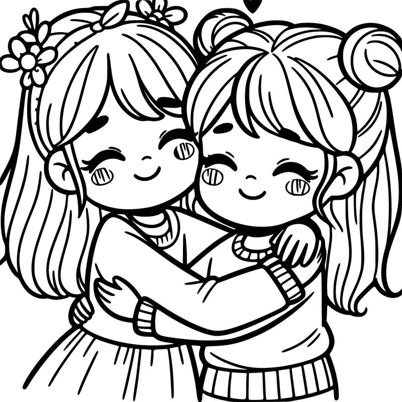 girls hugging
