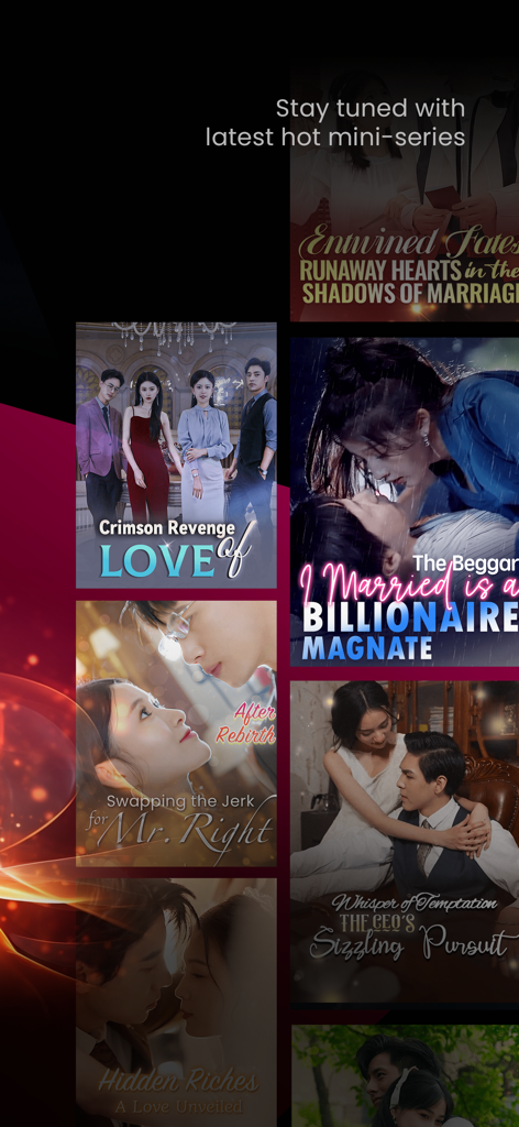 LunaShortアプリの人気の縦型ロマンスおよび億万長者ミニドラマのセレクション