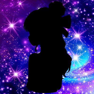 realistic girl  with hip length hair a bun and a big bow on the back of head