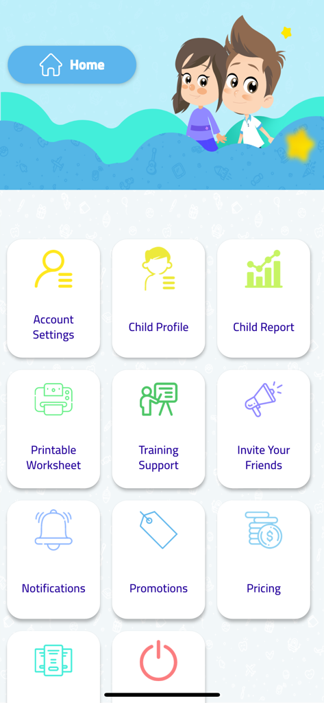 Takallam - Panel de control para padres de Takallam que muestra la configuración de la cuenta, perfiles de niños e informes de progreso