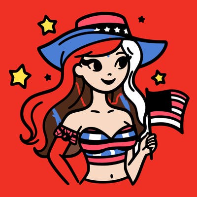 fourth of july woman