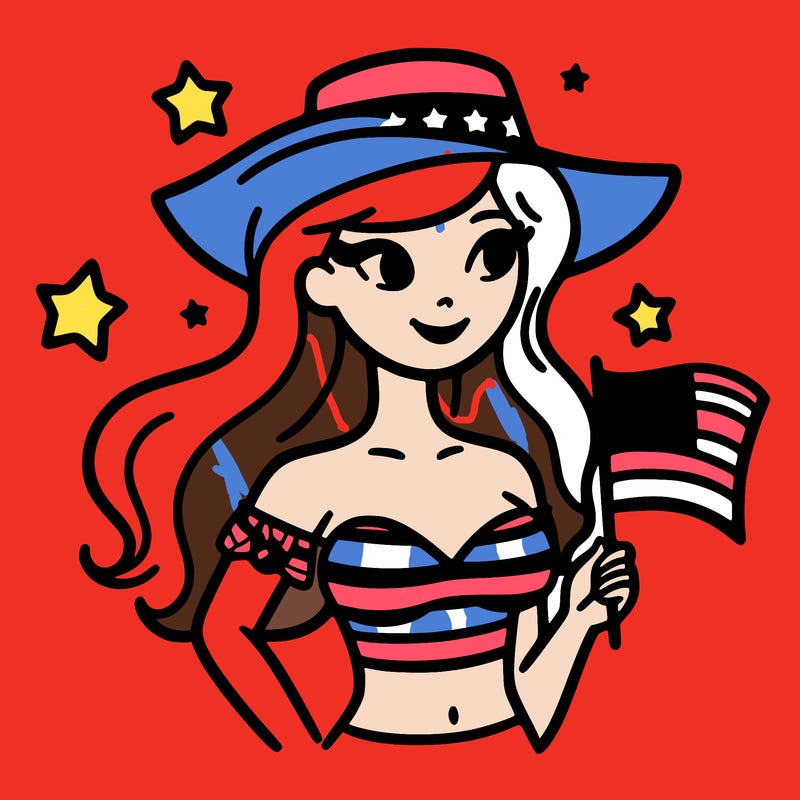 fourth of july woman