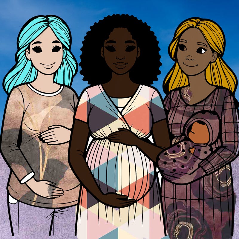 pregnant  woman 2 mom,s