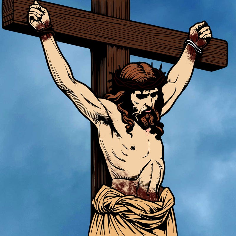 jesus realistic on the cross