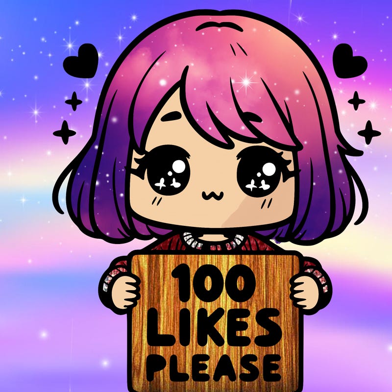 cute girl holding a sign saying 100 likes please