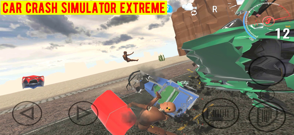 Car Crash Simulator Extreme - Gameplay showing realistic vehicle destruction and crash test dummy physics in Car Crash Simulator Extreme