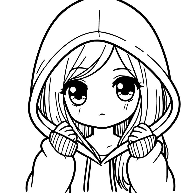 girl in a hoodie