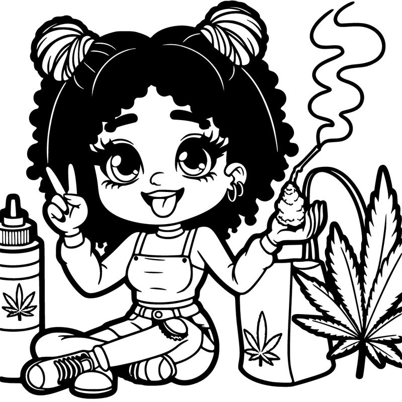black girl and 420