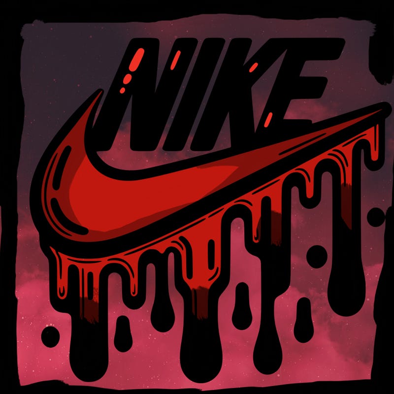 dripping nike logo