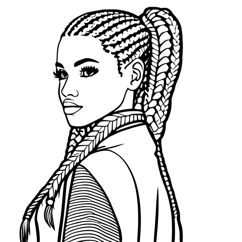 girl with braids