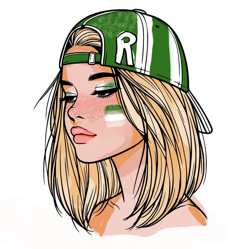 realistic  girl with a backwards hat