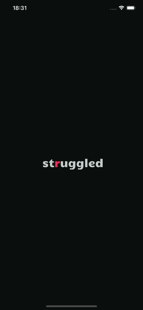 SpeedMind - Speed Reading App - Pantalla minimalista de lectura rápida RSVP mostrando una sola palabra con una letra roja de enfoque sobre un fondo oscuro.