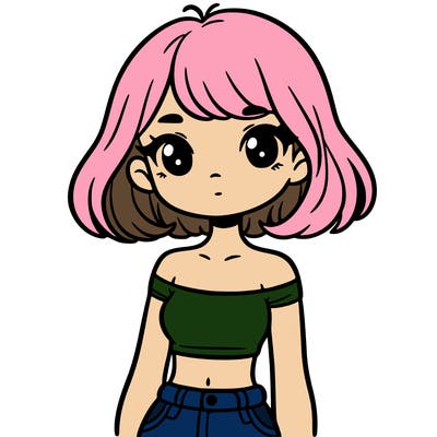 girl in a cute crop top