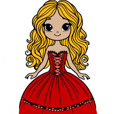 girl with fairytale corset dress