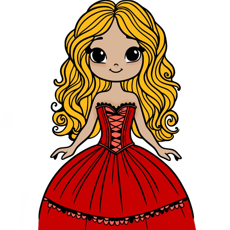 girl with fairytale corset dress
