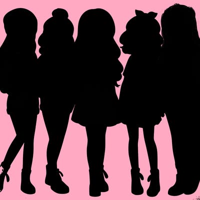 a group of five girls