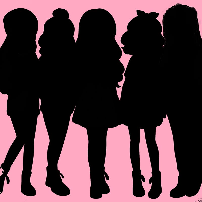 a group of five girls