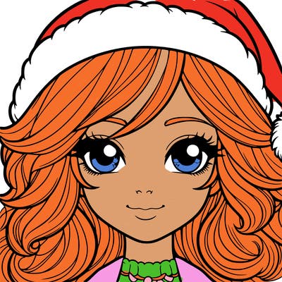 realistic christmas girl