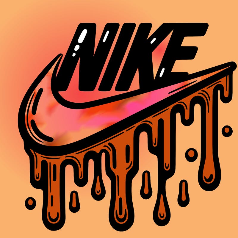dripping nike logo